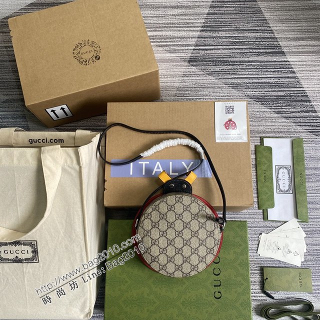 Gucci新款包包 古馳Marmont系列圓形包 Gucci小七星飄蟲圖案斜挎包 664080  ydg3050